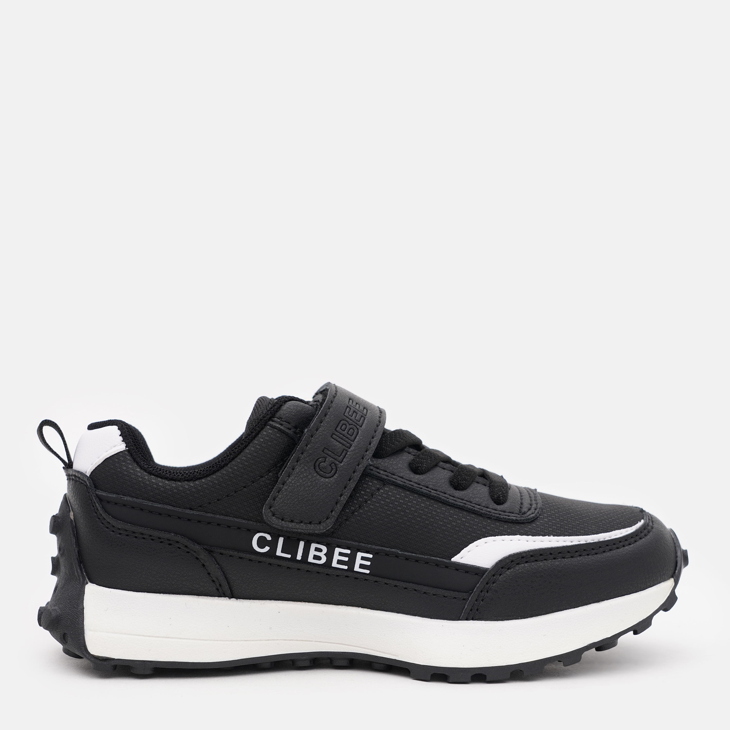 Акция на Підліткові кросівки для хлопчика Clibee LC233-Black-White 35 Чорні от Rozetka
