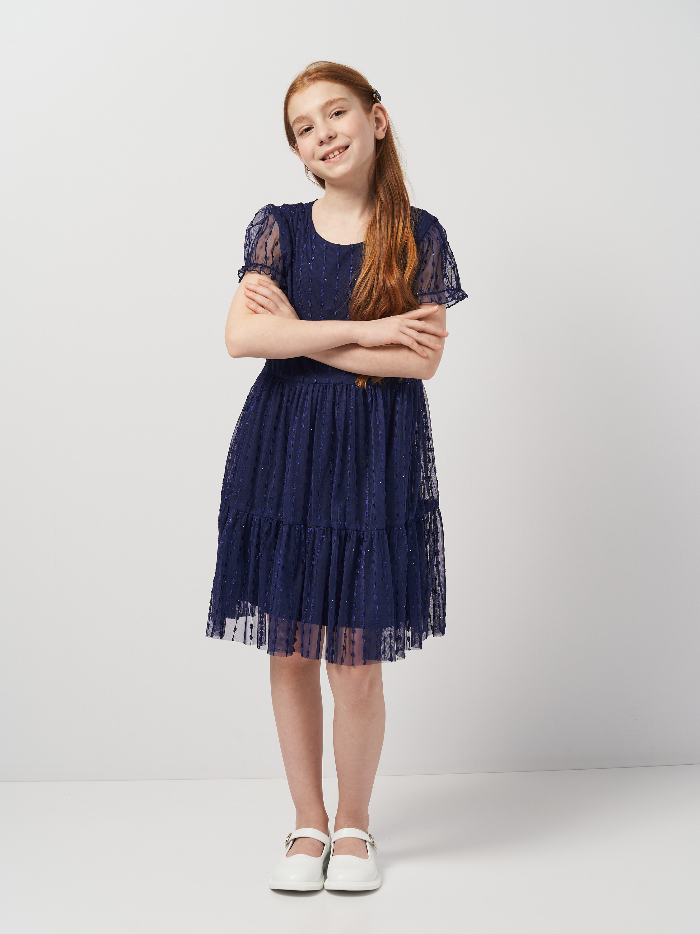 Акція на Підліткове літнє плаття для дівчинки Minoti 18PARTY 45 40226TEN 140-146 см Синє від Rozetka