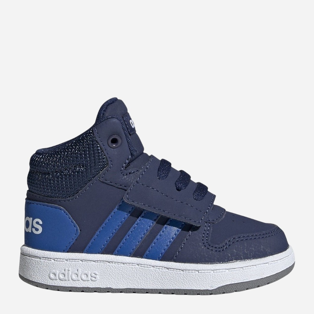 Акція на Дитячі високі кросівки для хлопчика adidas Hoops Mid 2.0 I EE6714 22 Сині від Rozetka