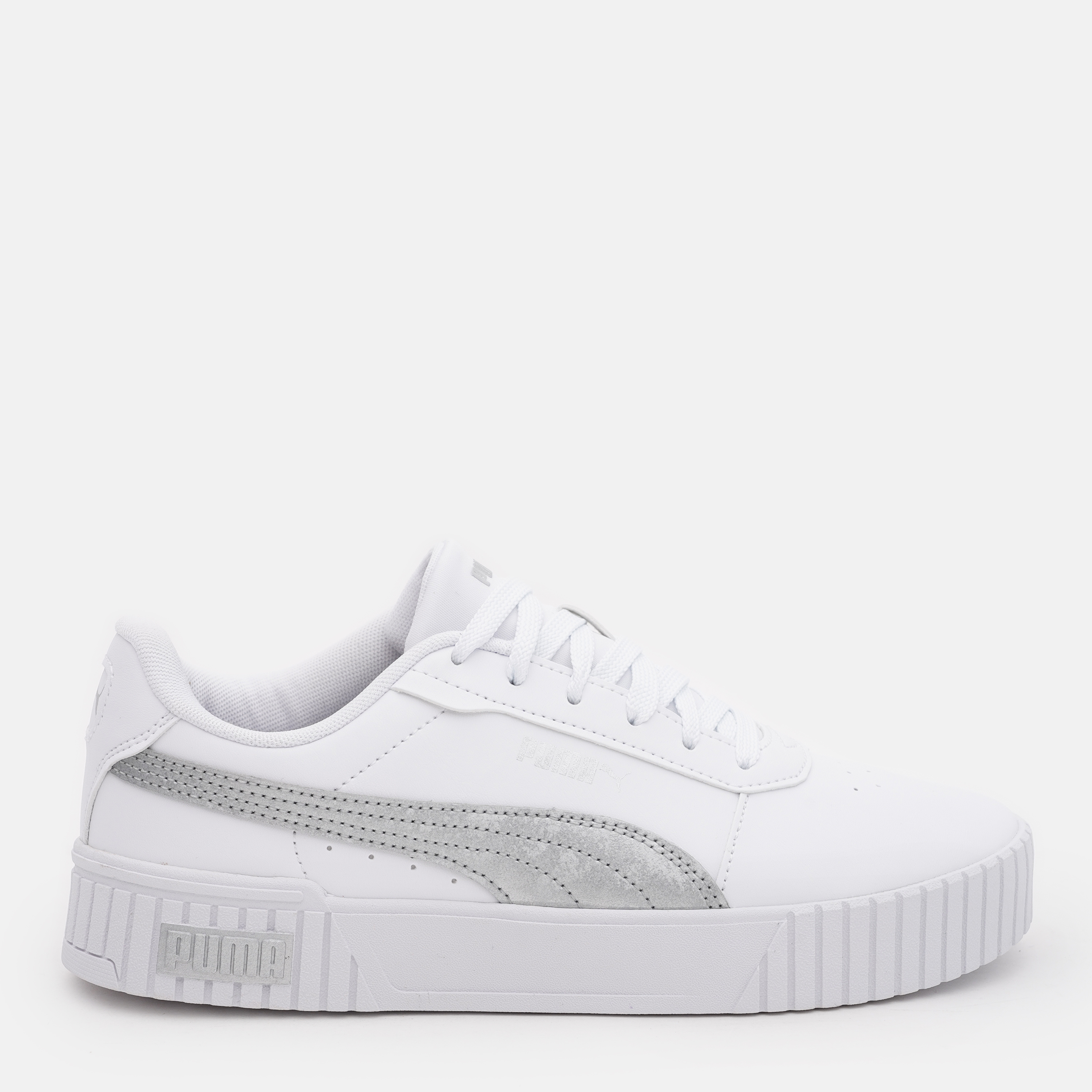 Акція на Жіночі кеди низькі Puma Carina 2.0 Space Metallics 38938702 38 (5UK) 24 см PUMA White-Matte Silver-PUMA Silver від Rozetka