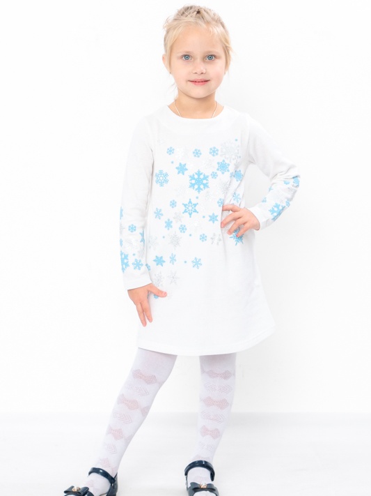 Акция на Дитяча тепла сукня для дівчинки Носи своє 6004 104 см Молочна (сніжинки) (p-4393-143167) от Rozetka
