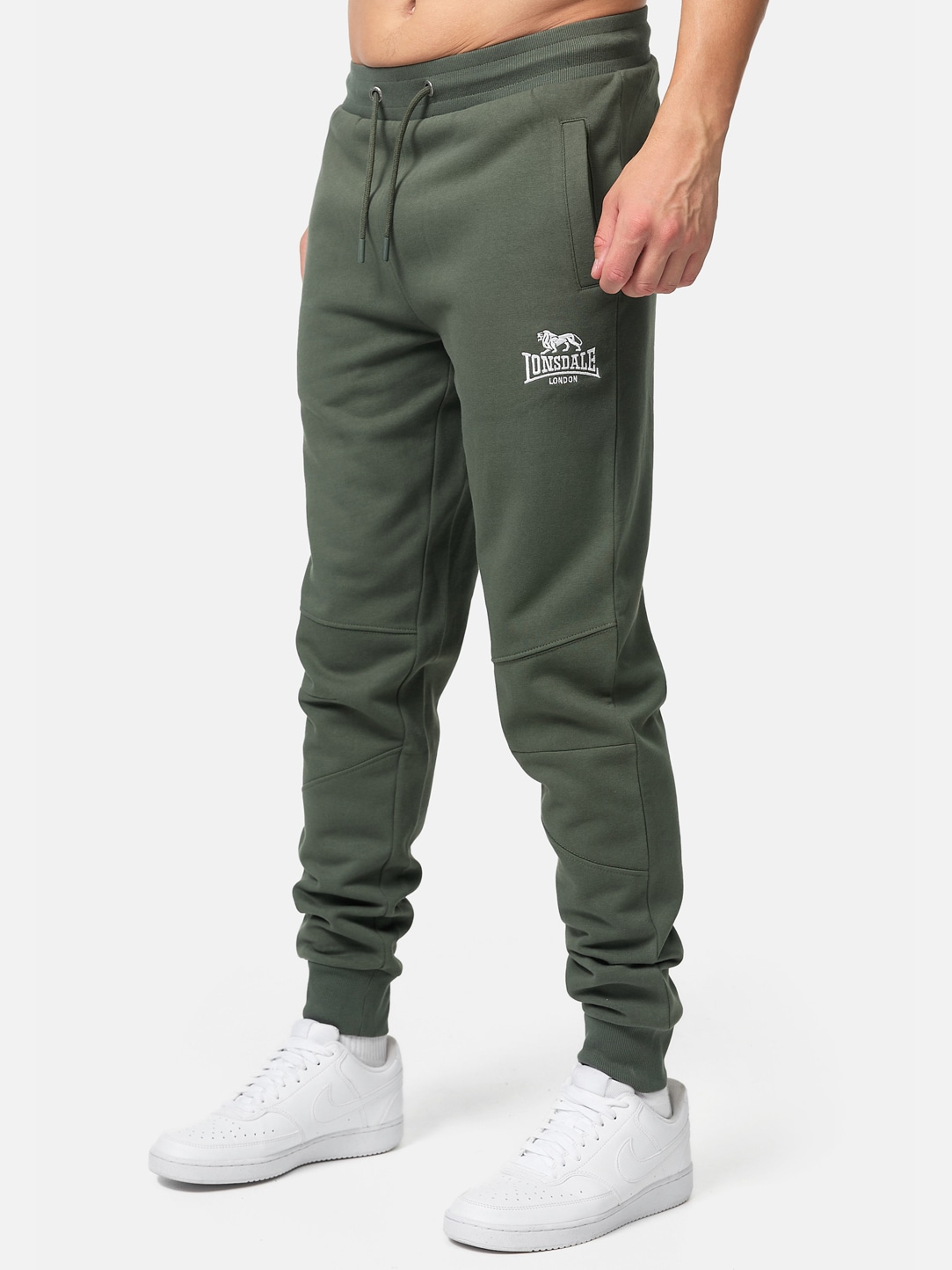 Акція на Спортивні штани утеплені чоловічі Lonsdale Eriboll 114086-5050 2XL Зелені від Rozetka