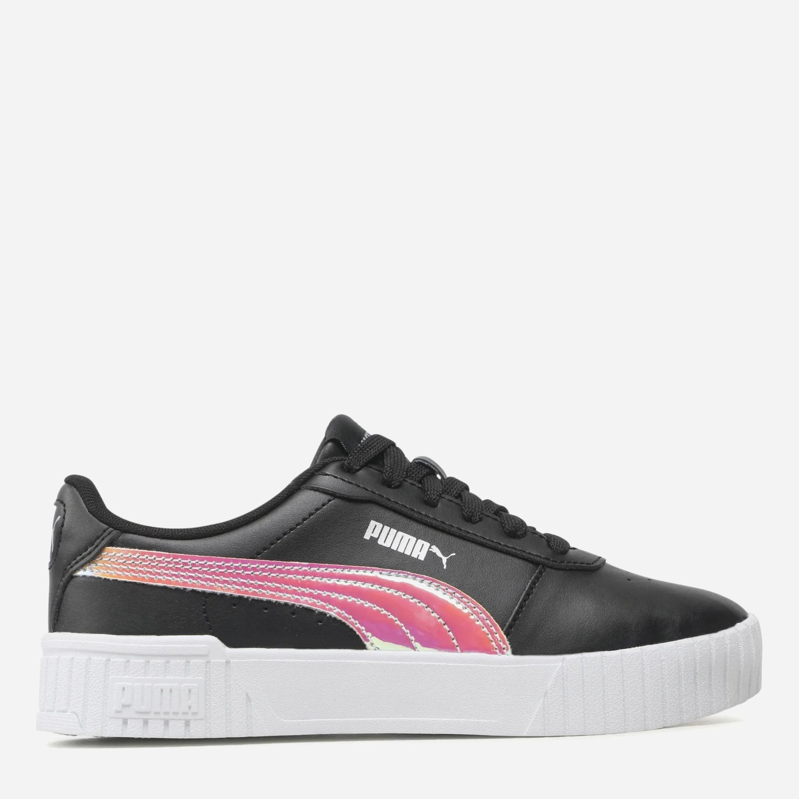 Акція на Підліткові кеди для дівчинки Puma Carina 2.0 Holo 38798502 36 (3.5) Black-Silver від Rozetka