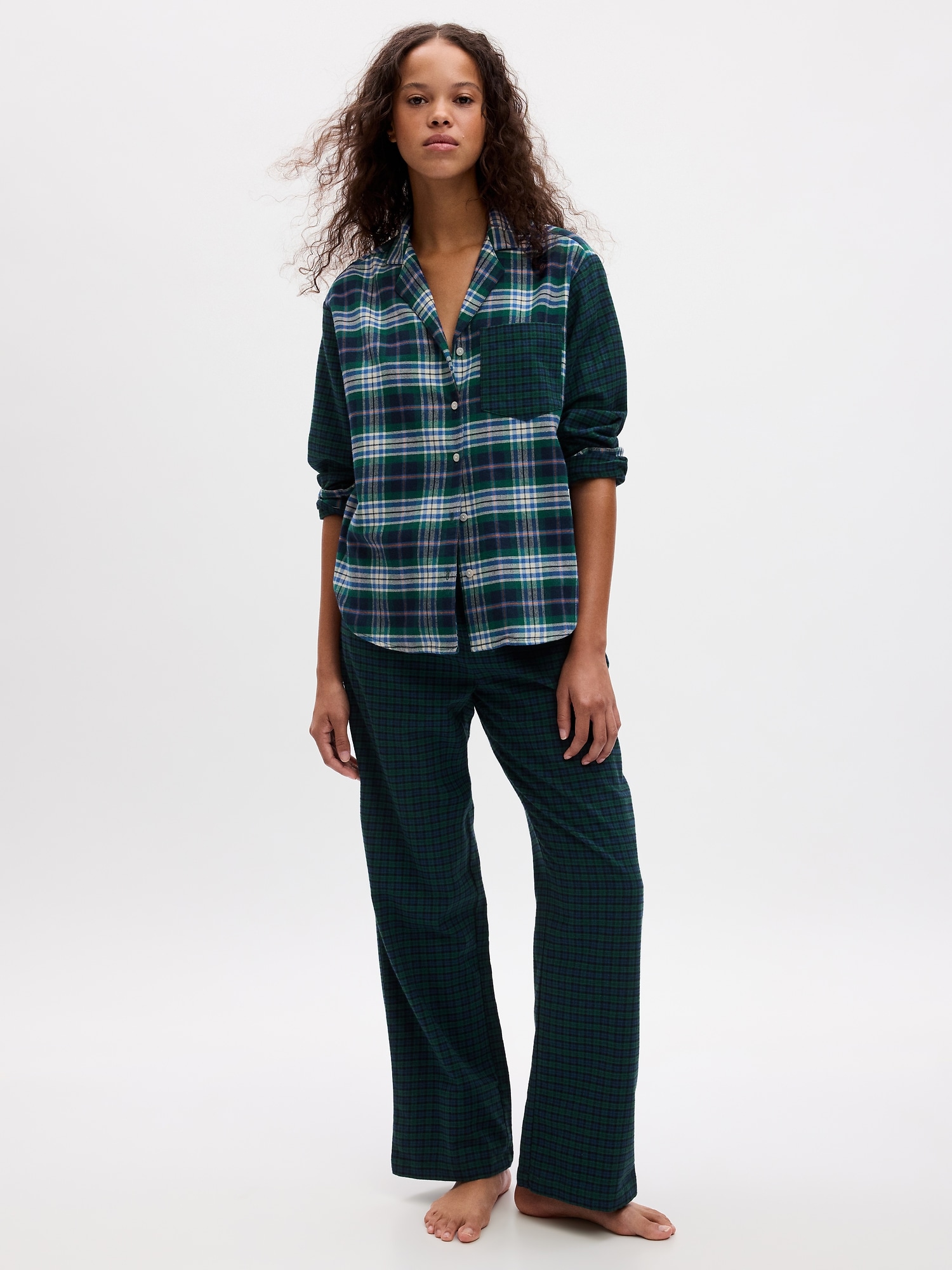 Акція на Піжама (кофта + штани) жіноча великого розміру бавовняна Gap 418031495 XL Зелена від Rozetka