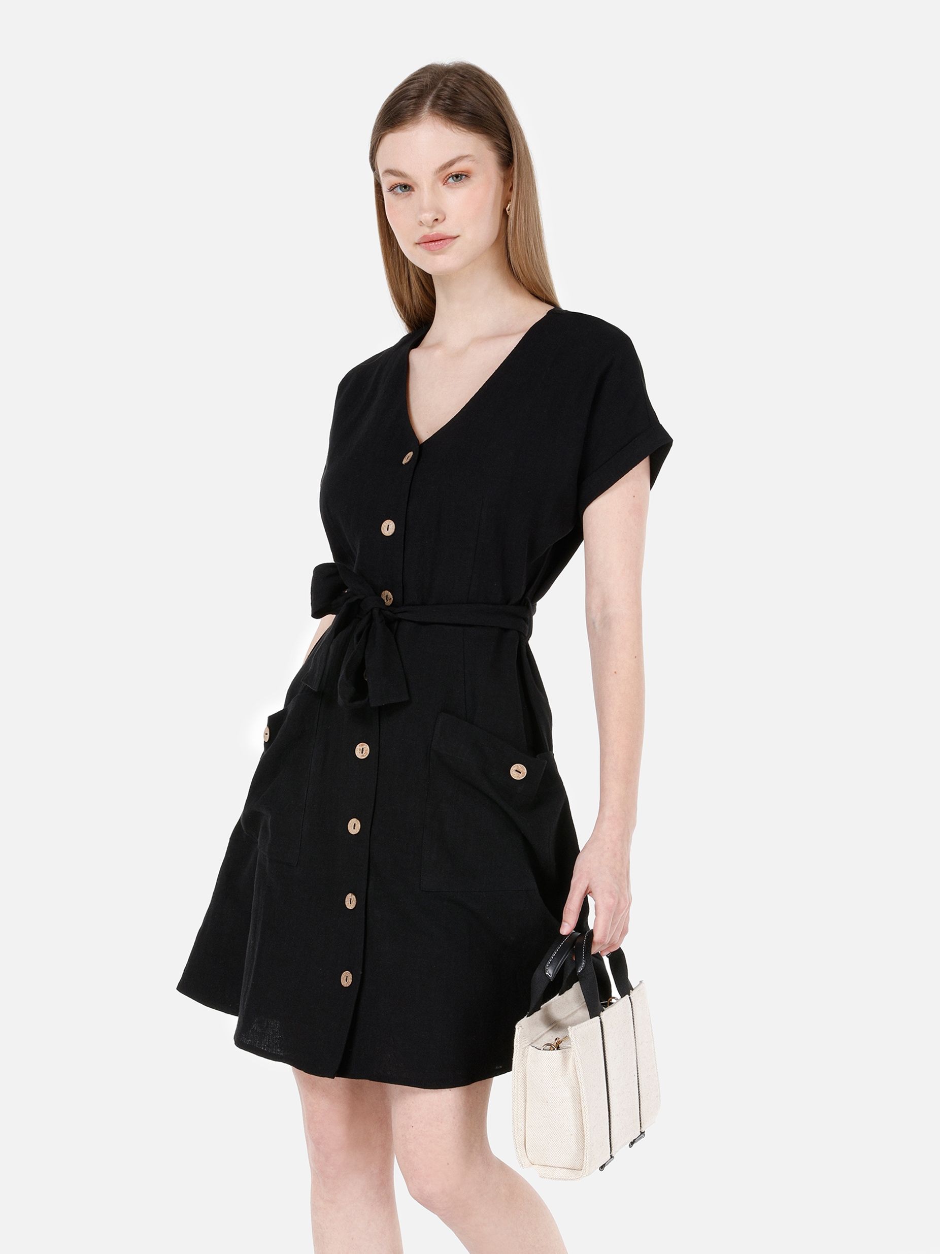 Сукня коротка літня жіноча Colin's CL1068537-BLK L Чорна від Rozetka на платформі USKIDKA Акція на Сукня коротка літня жіноча Colin's CL1068537-BLK L Чорна від Rozetka