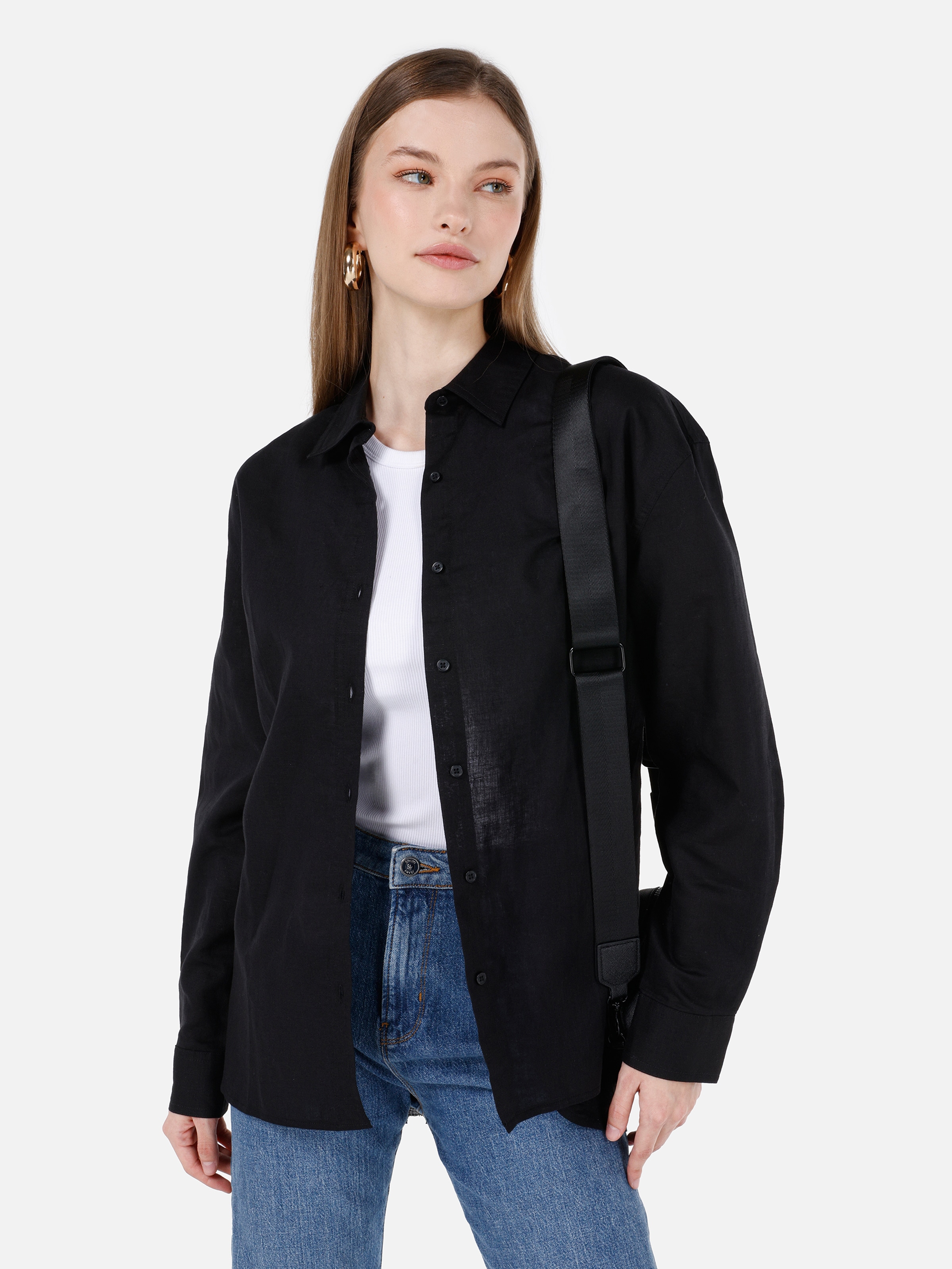 Сорочка оверсайз жіноча Colin's CL1068538-BLK XS Чорна від Rozetka на платформі USKIDKA Акція на Сорочка оверсайз жіноча Colin's CL1068538-BLK XS Чорна від Rozetka