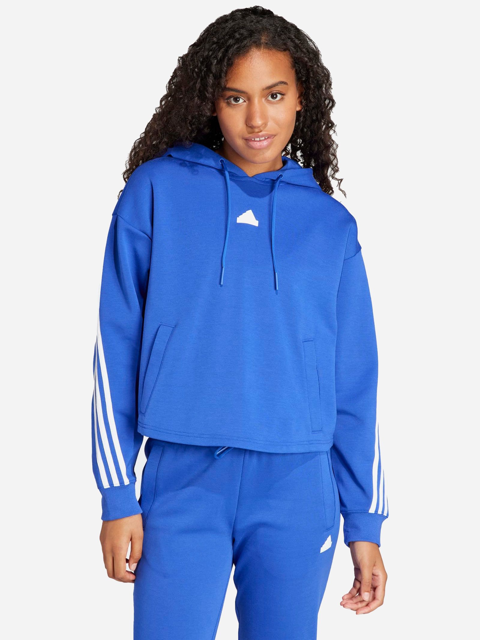 Акція на Худі жіноче Adidas W Fi 3S Oh Hd IS3887 S Синє від Rozetka