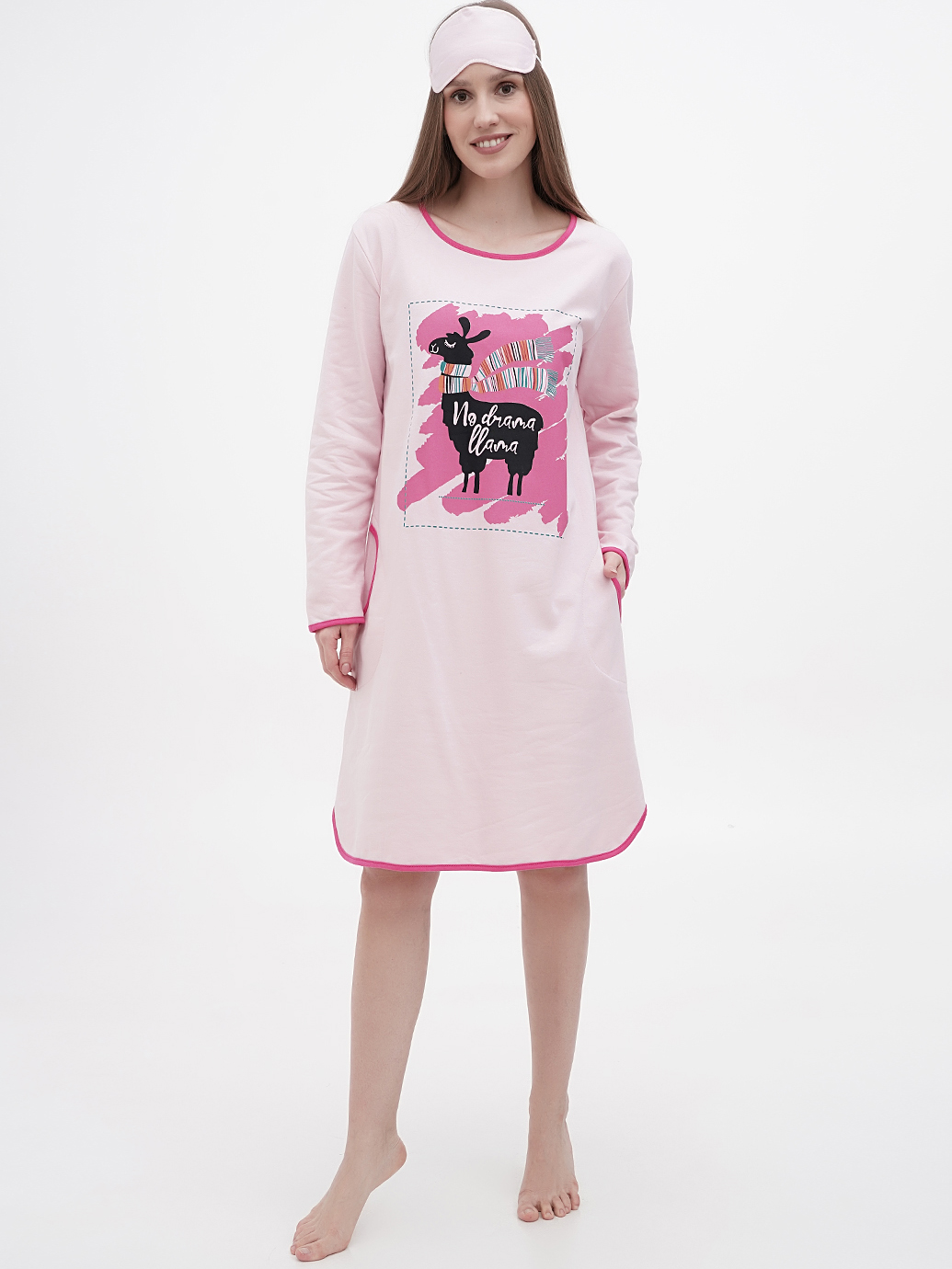 Акція на Нічна сорочка жіноча бавовняна великого розміру LUCCI 020250092 54 Рожева від Rozetka