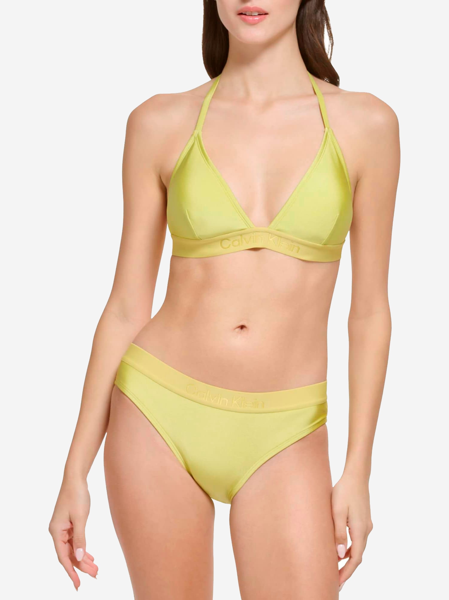 Акція на Купальник роздільний жіночий Calvin Klein Underwear 484618858 XS Жовтий від Rozetka