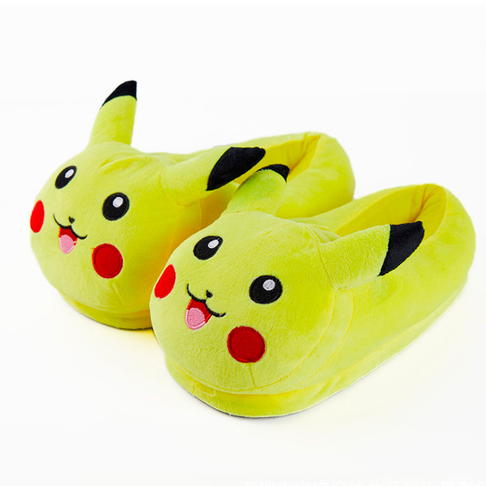 

Плюшевые Тапочки Пикачу, Pikachu Pokemon домашние тапочки Детские 24 см (8087)