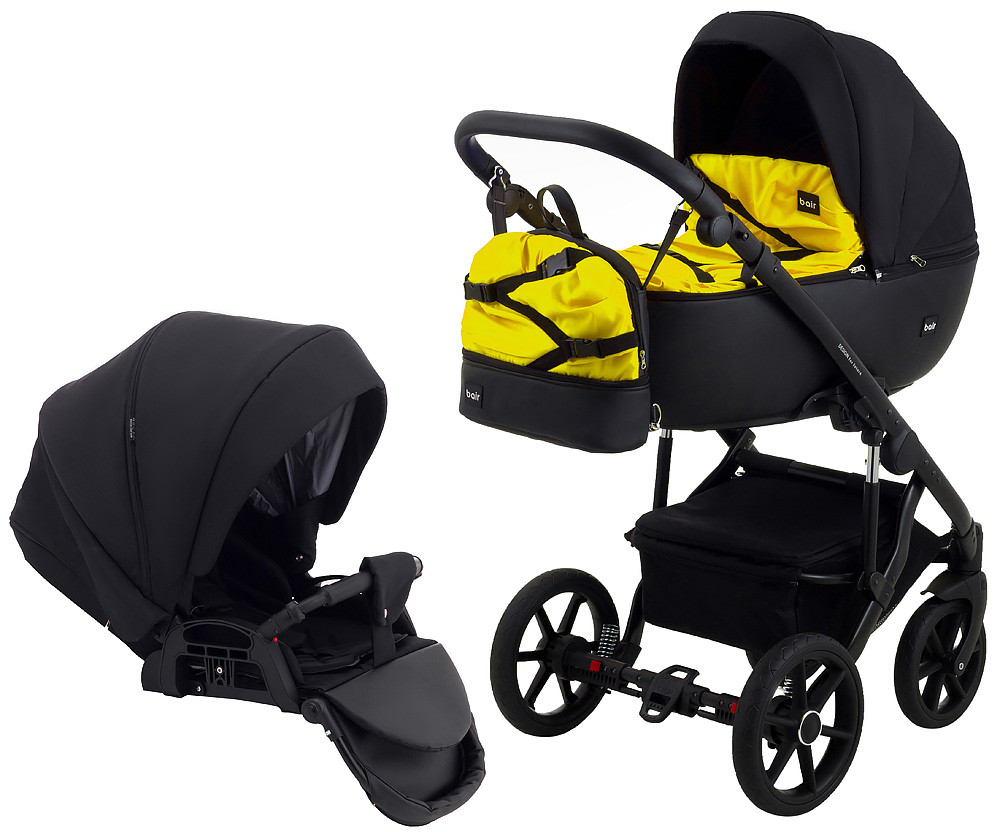 

Коляска 2 в 1 Bair Future FF-03 черный-желтый 624568