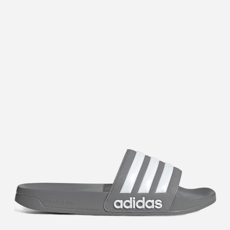 Акція на Чоловічі шльопанці для пляжу Adidas Adilette Shower Slides GY1891 46 Сірі від Rozetka