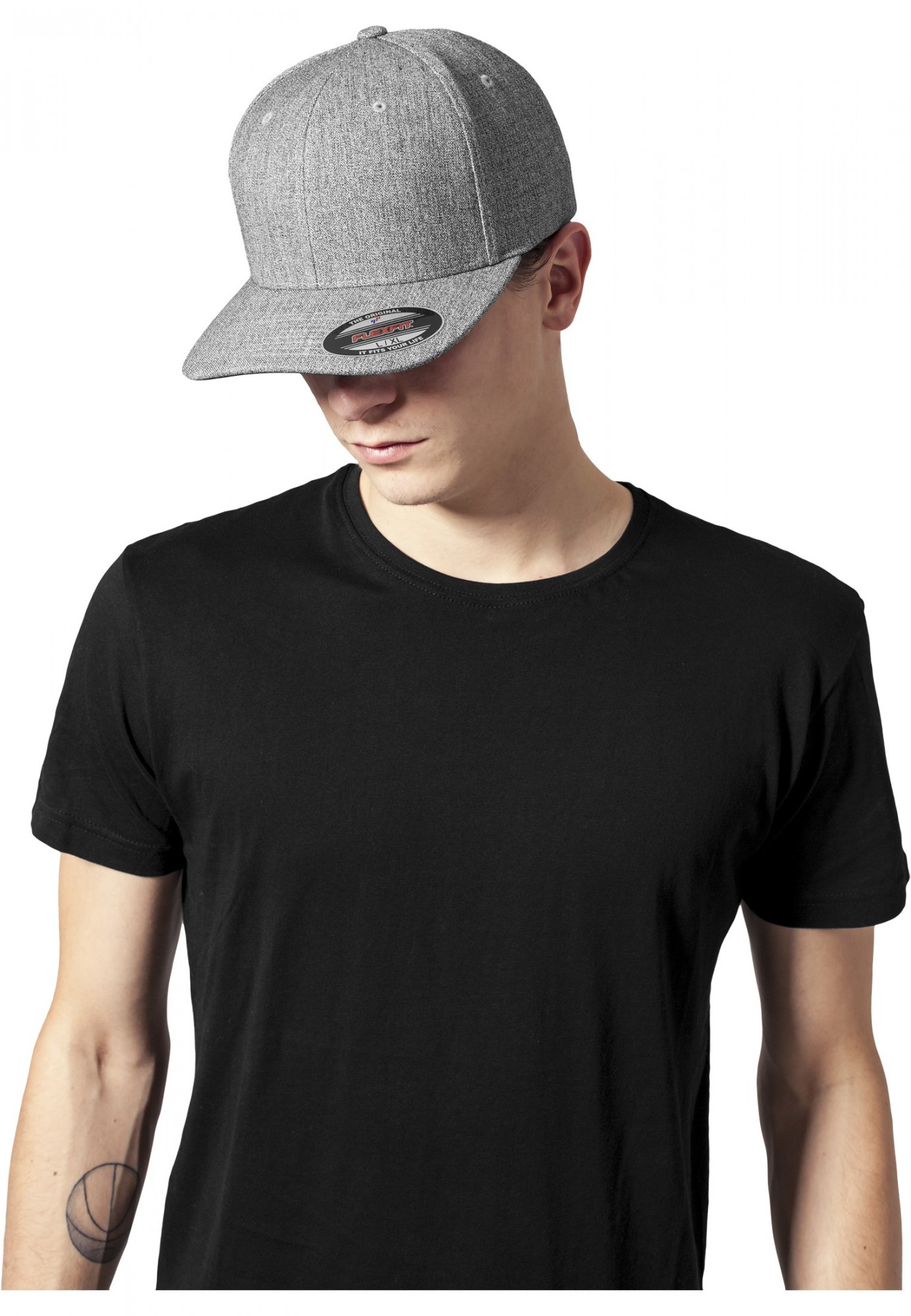

Классический текстурный серый Snapback Yupoong Full cap полноразмерный S-M(54-57 см)