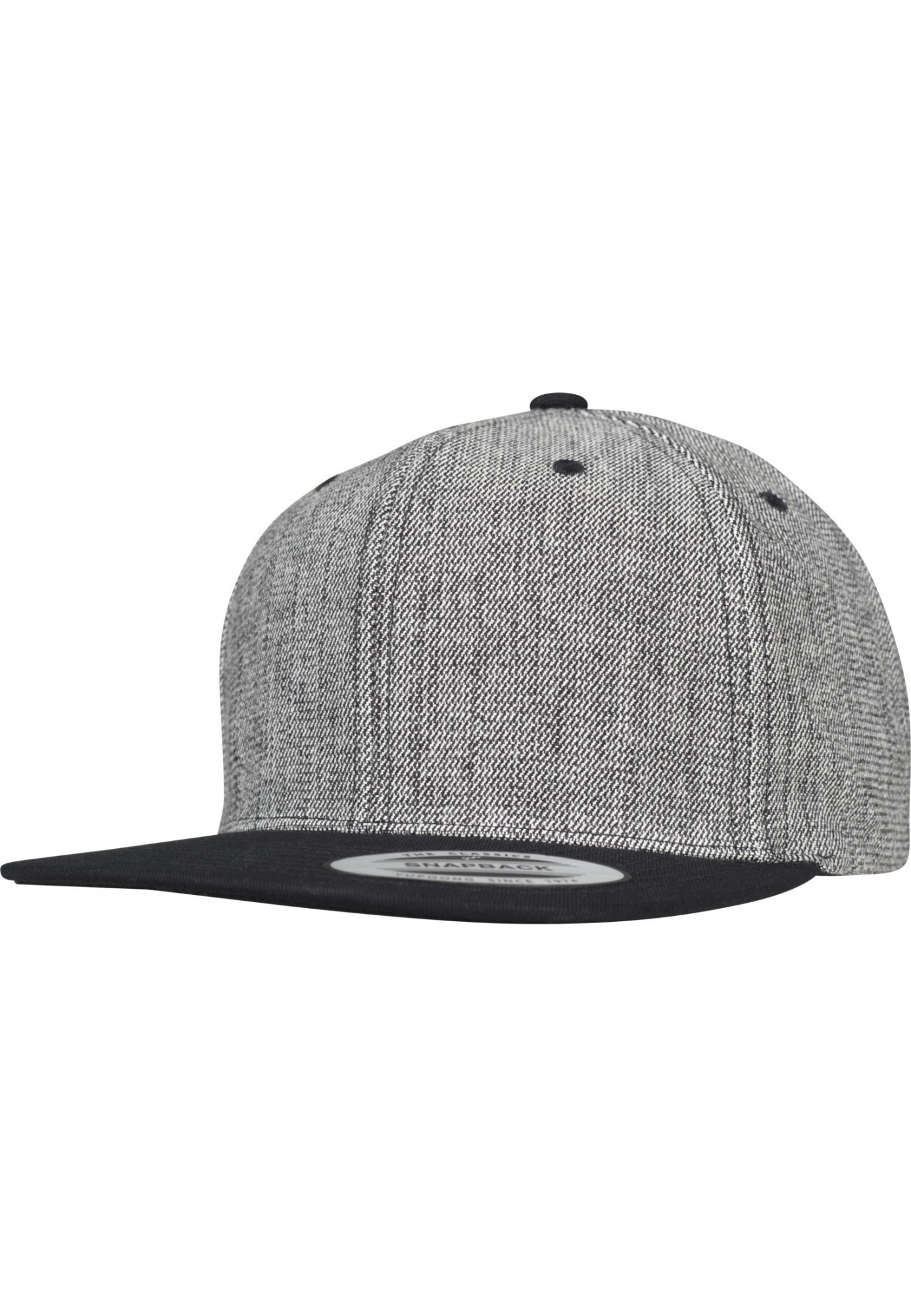 

Кепка Classic Snapback Flexfit меланжевая двуцветная серо-черная, Кепка Classic Snapback Flexfit меланжевая двуцветная серо-черная One Size