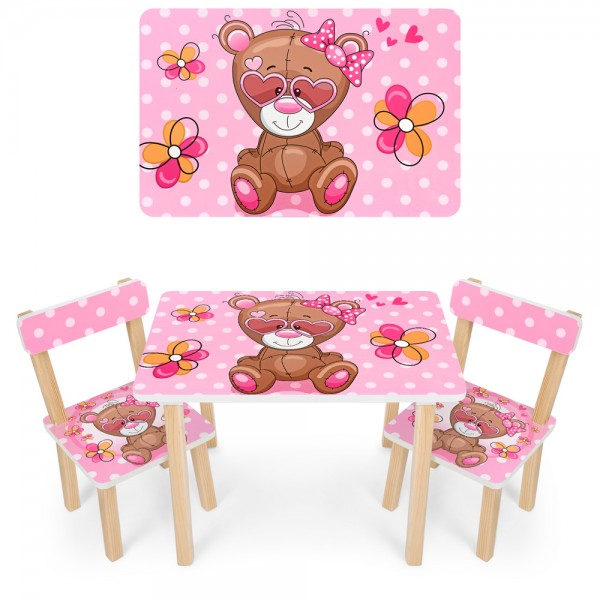 

Столик Bambi 501-9 Розовый мишка (BAM000851)