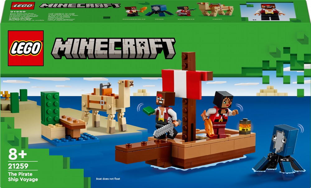 Конструктор LEGO Minecraft Путешествие на пиратском корабле 166