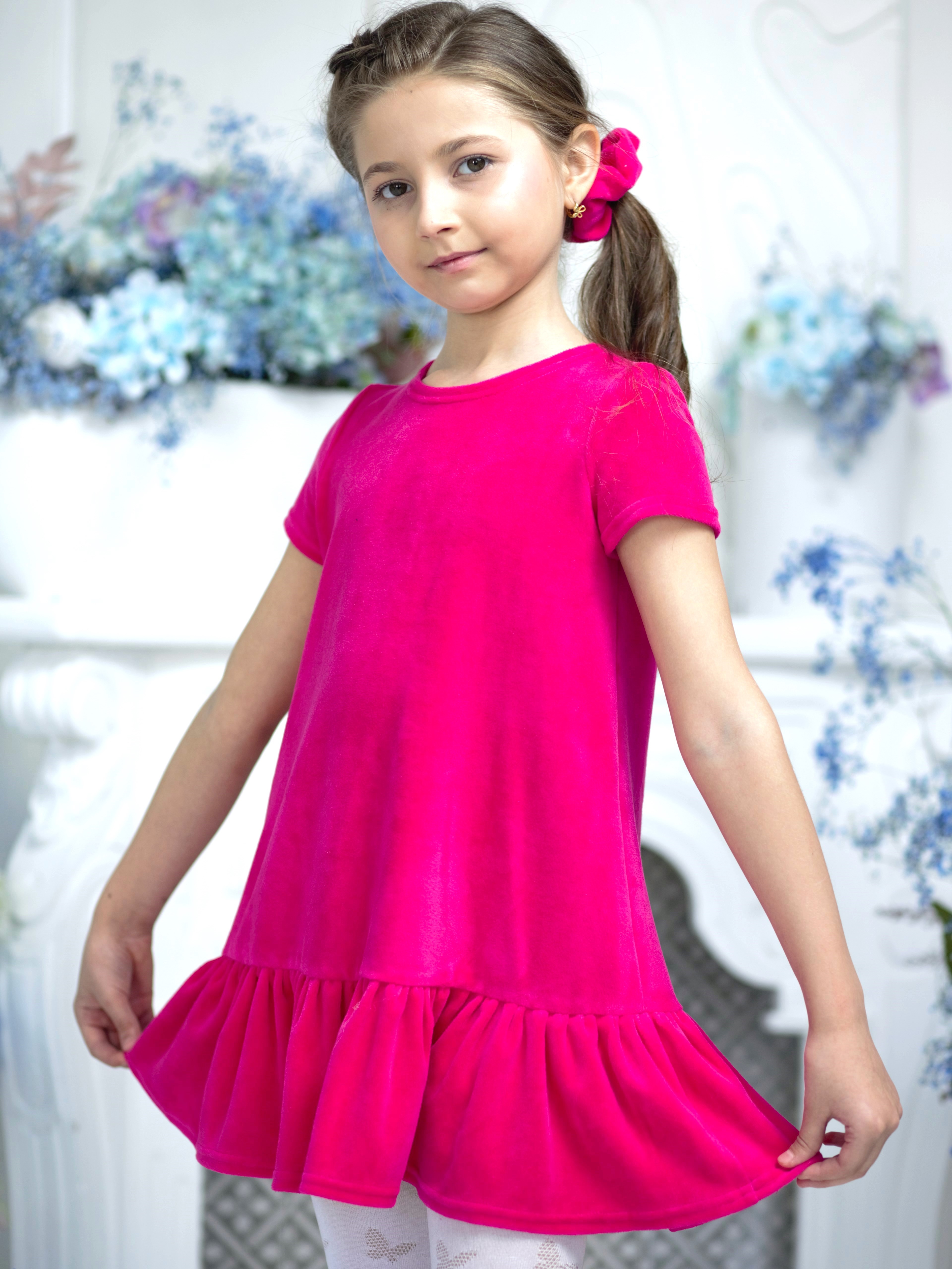 Акція на Дитяча літня сукня для дівчинки Ластівка 24_2045 110 см Малинова від Rozetka