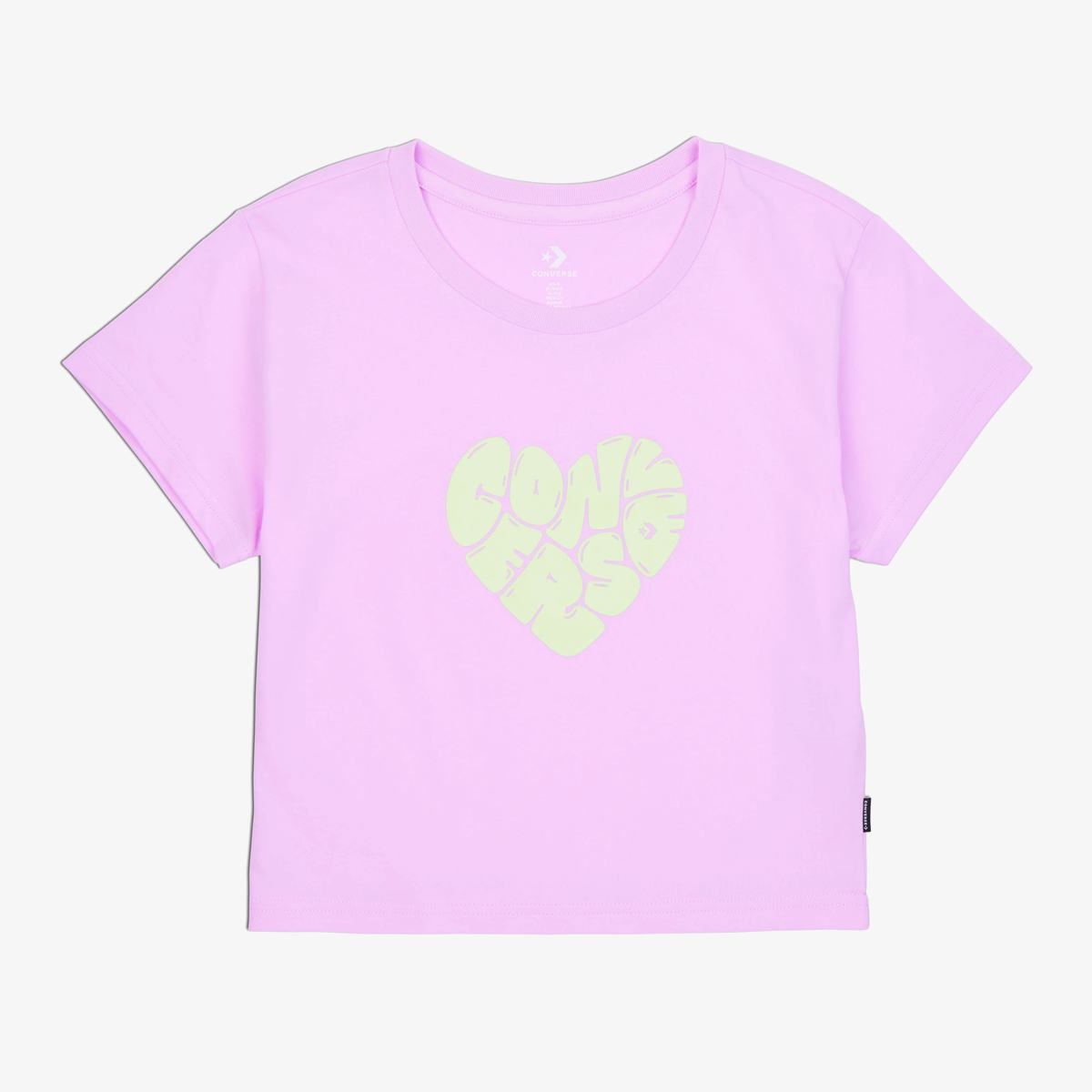 Акція на бавовняна жіноча Converse Colorful Heart Tee Stardust Lilac 10026369-523 L Лілова від Rozetka