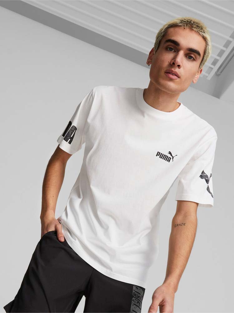 Акція на Футболка бавовняна довга чоловіча Puma PUMA POWER Tee 67339902 XS White від Rozetka