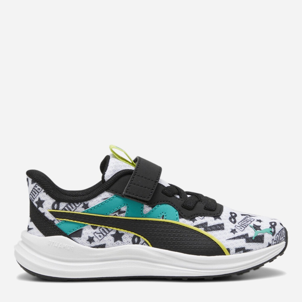 Акція на Дитячі кросівки для хлопчика Puma ReflectLiteMaskedHero AC+ 39565201 34 (1,5) Puma White-Puma Black-Sparkling Green-Lime Sheen від Rozetka