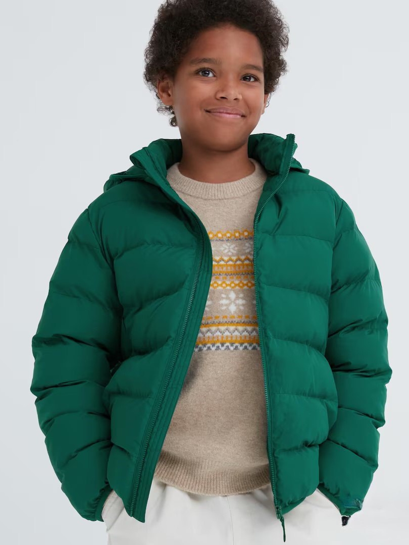 Акція на Підліткова демісезонна стьобана куртка для хлопчика Uniqlo 49879590 152 см Зелена від Rozetka
