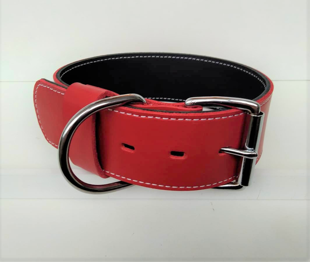 

Кожаный ошейник для собаки (ld096) Lockdog M (30-44 см) Красный 000139373