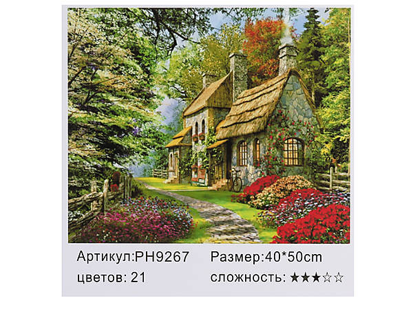 

Картина по номерам "Домик в лесу" 40*50см Shinerichy Ind (9267)