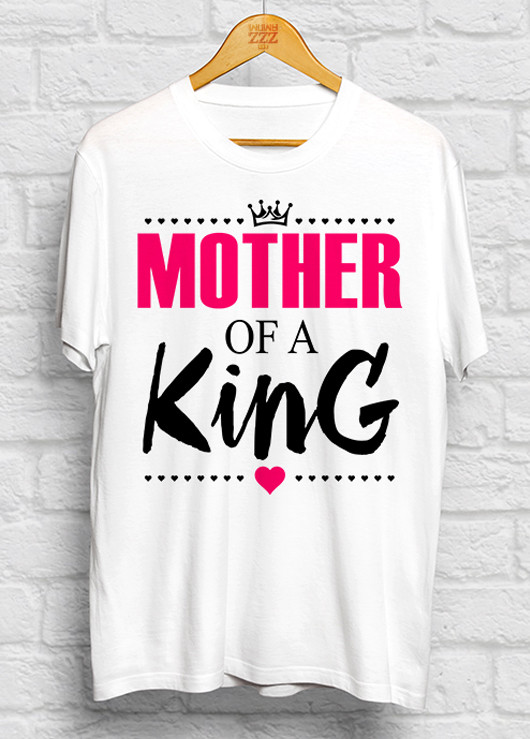

Женская футболка Mother of a king XL