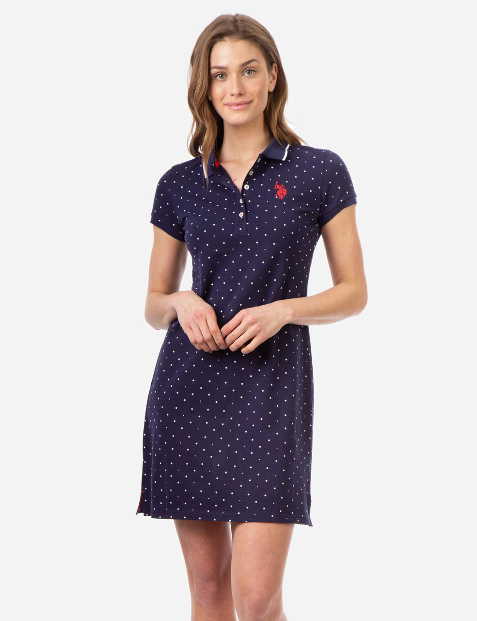 Акція на Плаття-футболка міні літнє жіноче U.S. Polo Assn 214981-ZH00A XS Синє від Rozetka