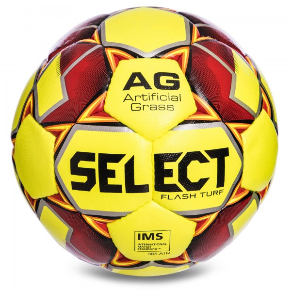 

Мяч футбольный №5 SELECT FLASH TURF IMS , желтый-красный (DS0002696)