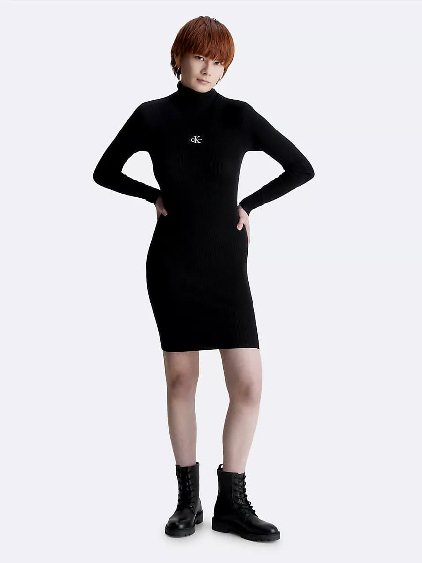 Акція на Сукня коротка осіння жіноча Calvin Klein 624642525 XS Чорна від Rozetka