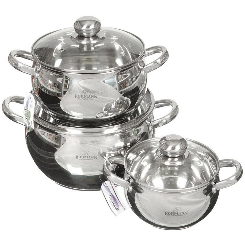 

Набор посуды из нержавеющей стали 6 предметов Bohmann BH 0503