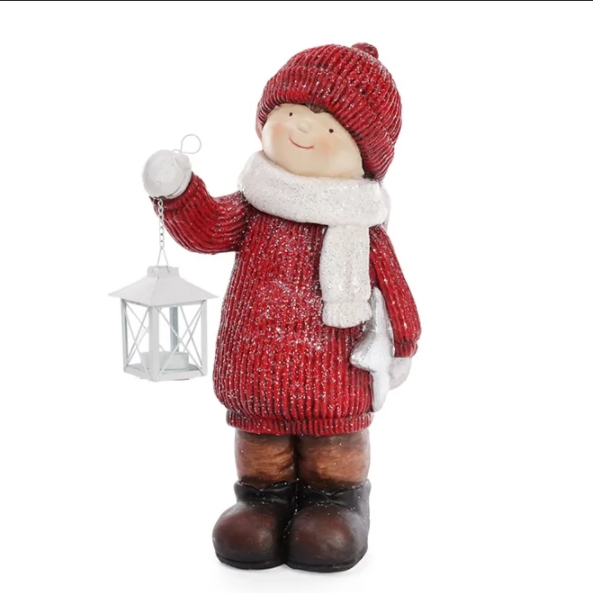 

Новогодняя фигурка Flora Мальчик с фонариком Н-45 см. 11754 (BAM04080)