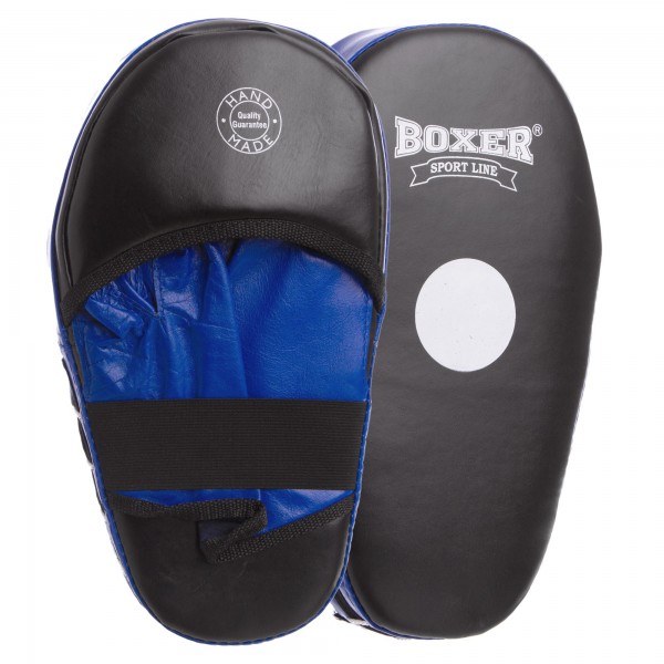 

Лапы/макивары Лапа Прямая удлиненная кожаная (2шт) BOXER 2006-01,черный-синий (DS0002552)