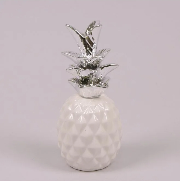 

Ананас керамический Flora бело-серебряный 26581 (BAM04153)