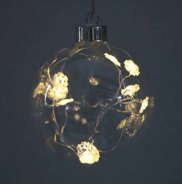 

Шар стеклянный Flora 0 см. с LED снежинками 10 шт 40827 (BAM03570)