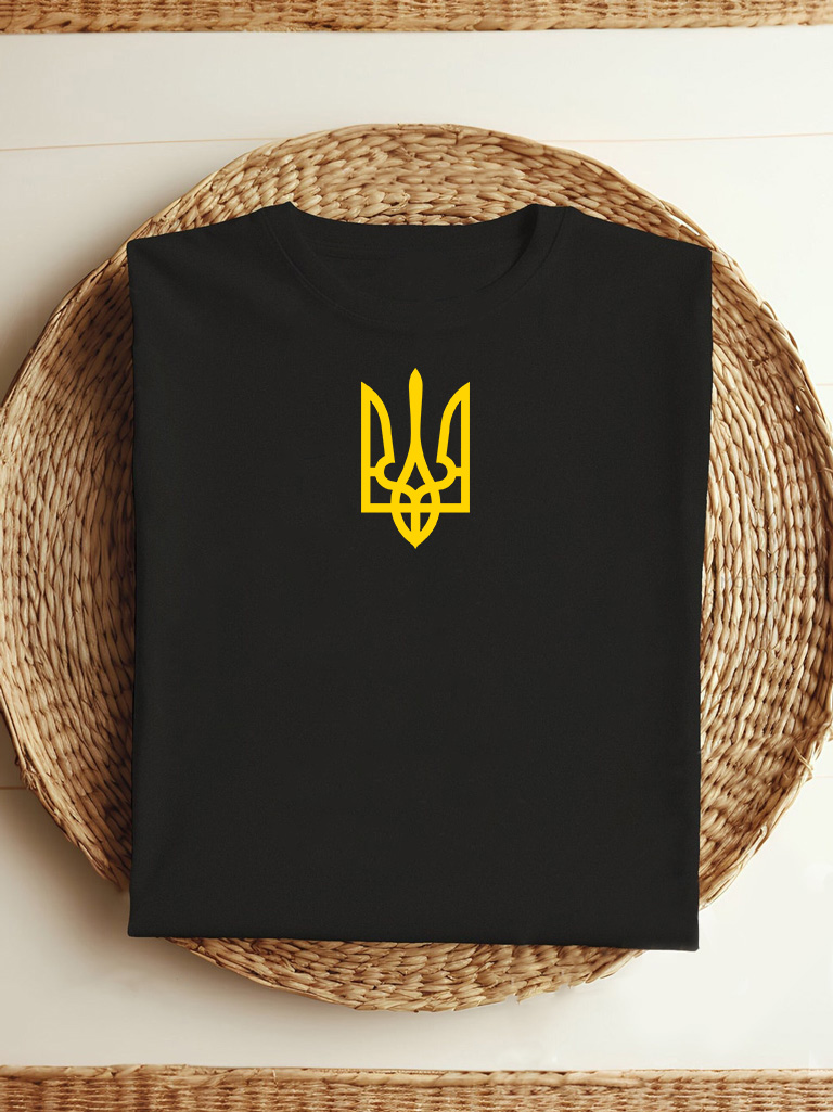 Акція на Футболка бавовняна жіноча Love&Live Golden Coat of Arms LLP04784 XS Чорна від Rozetka