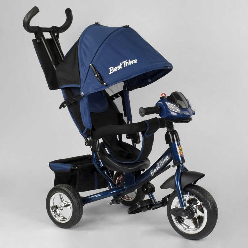 

Велосипед 3-х колёсный 6588 - 27-136 Best Trike Синий, КОЛЕСО ПЕНА, d=25см переднее, d=20см задние, ФАРА, в коробке