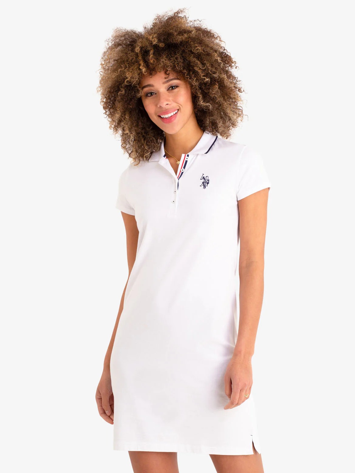 Акція на Сукня-футболка коротка літня жіноча U.S.Polo Assn 214980-ZH00A(OPTIC WHITE) XL Біла від Rozetka