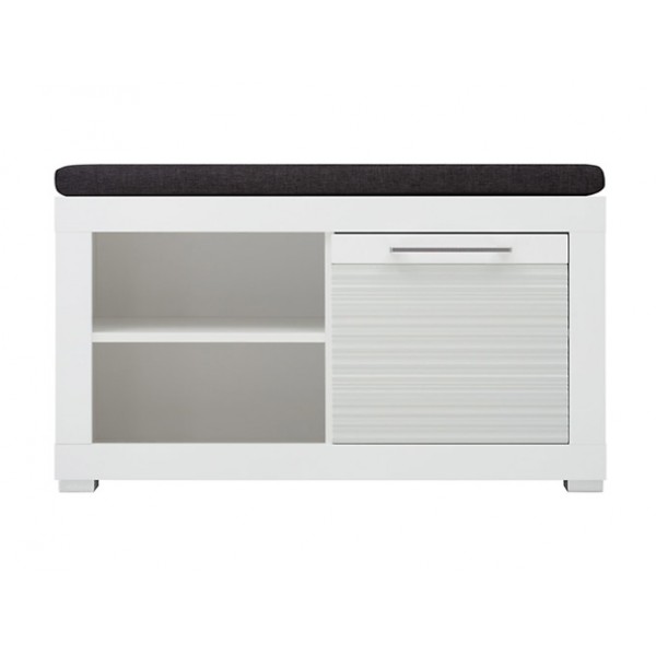 

Тумба для обуви REG1D/5/9 в прихожую из ДСП Flames BRW (Black Red White) Польша