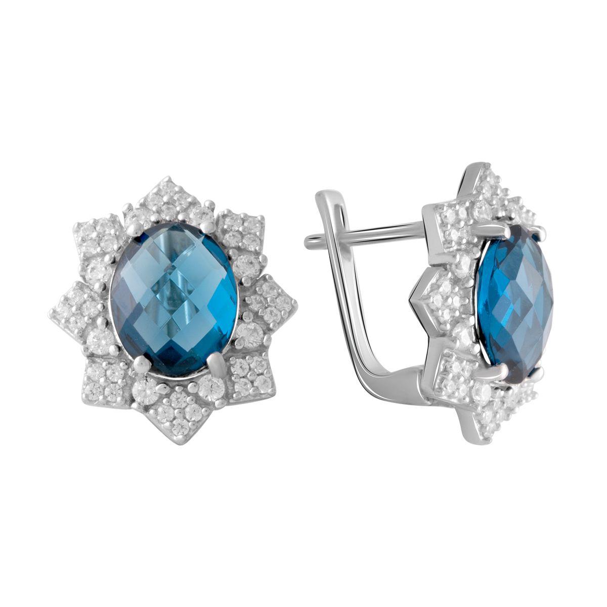 

Серебряные серьги SilverAlex с натуральным топазом Лондон Блю 5.61ct