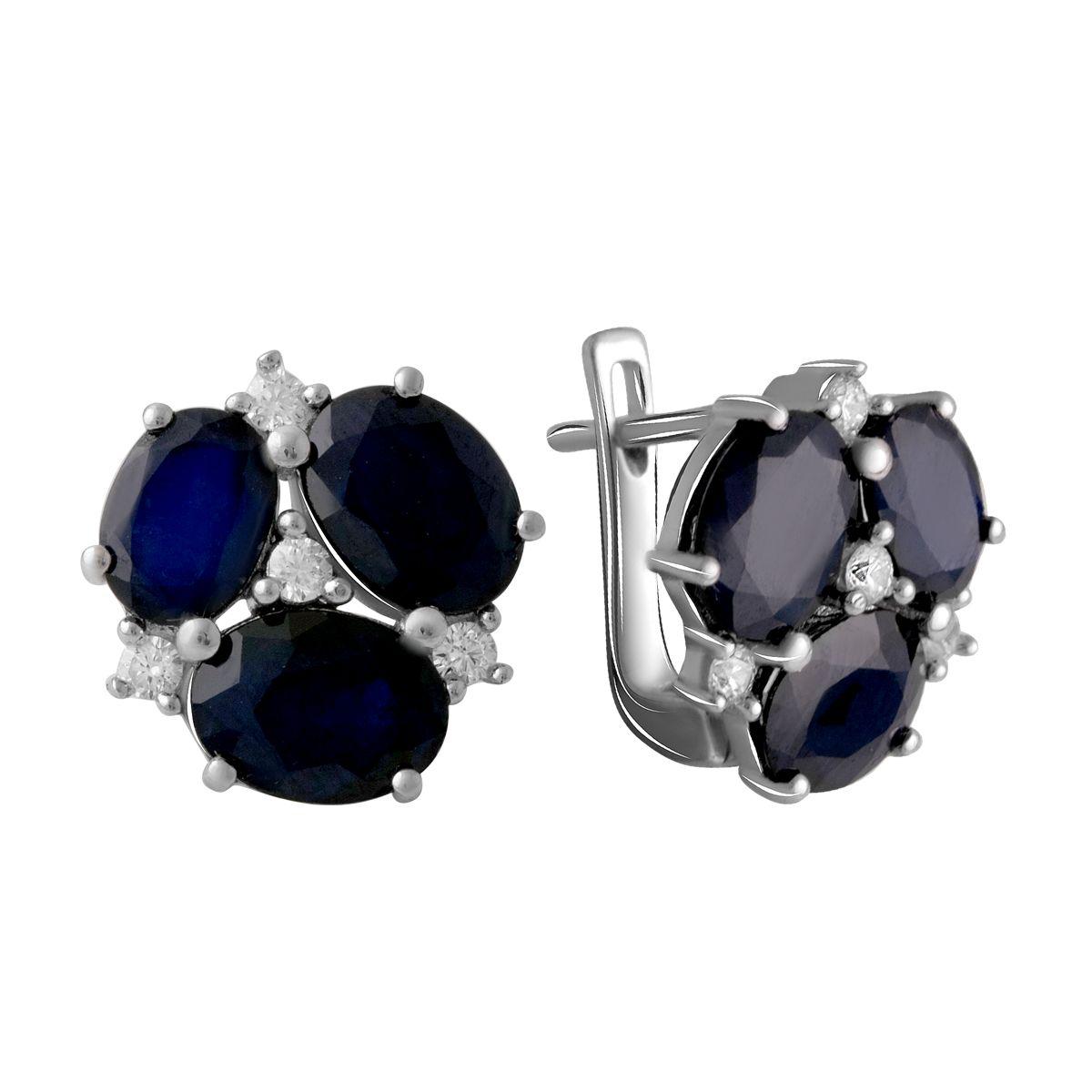 

Серебряные серьги SilverAlex с натуральным сапфиром
