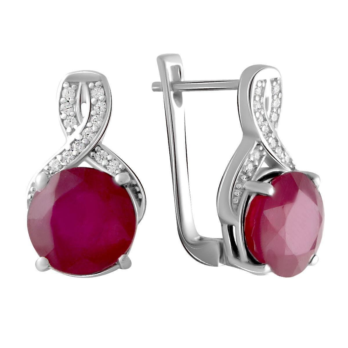 

Серебряные серьги SilverAlex с натуральным рубином