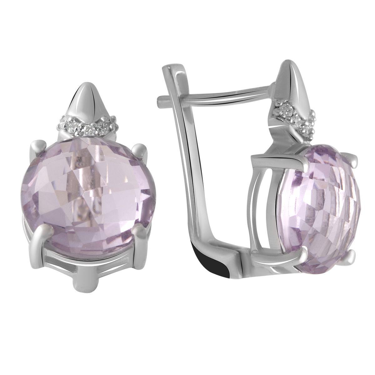 

Серебряные серьги SilverAlex с натуральным аметистом