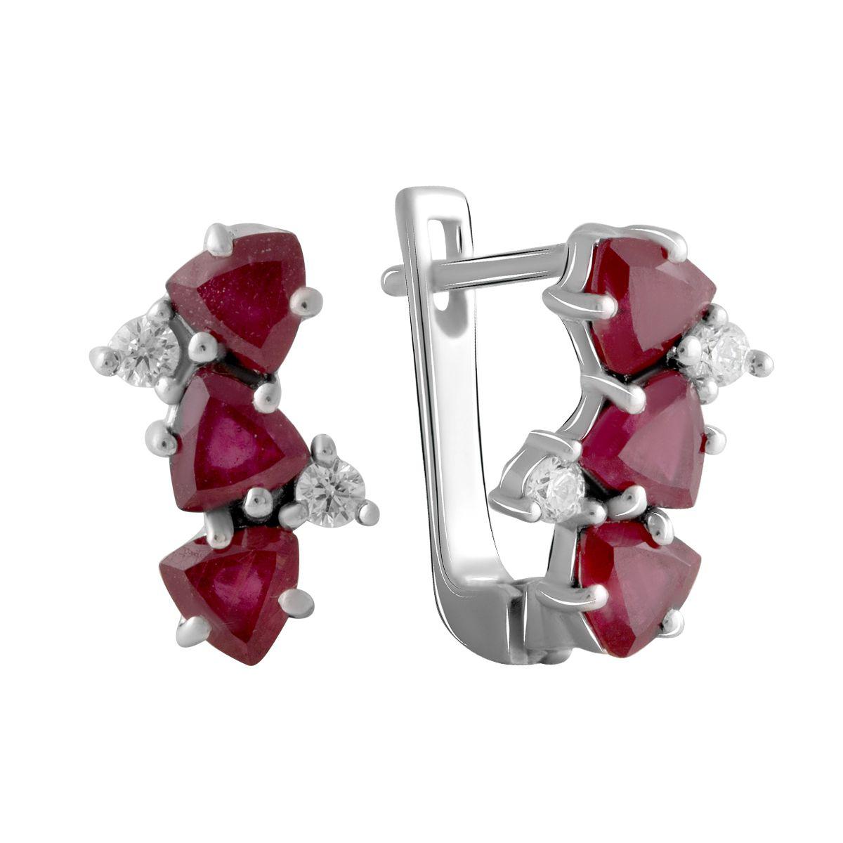

Серебряные серьги SilverAlex с натуральным рубином 1.38ct