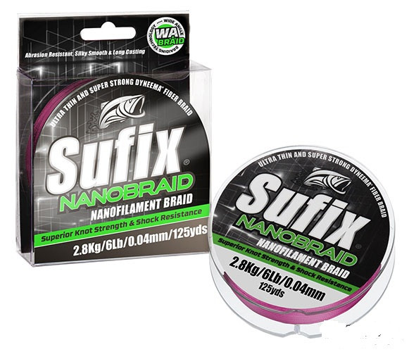 

Шнур рыболовный Sufix Nano Braid 100 м 7 lb 0.06 мм 3.3 кг Pink