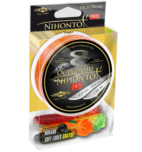 

Шнур рыболовный Mikado Nihonto 8 Octa Braid 150 м 0.26 мм 22.60 кг Оrange