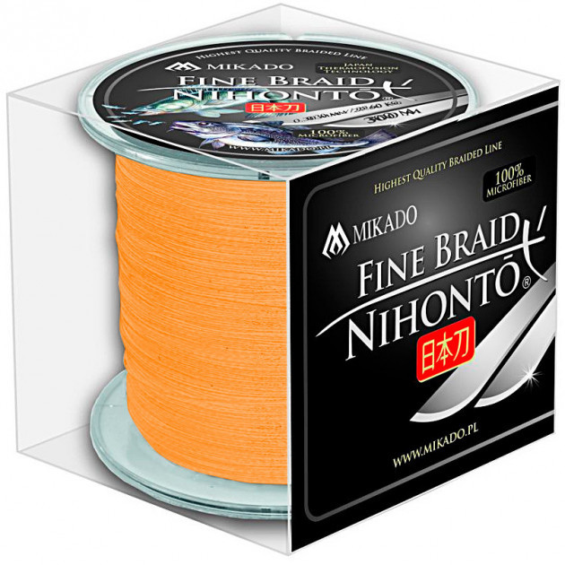 

Шнур рыболовный Mikado Nihonto Fine Braid 300 м 0.45 мм 37.40 кг Orange