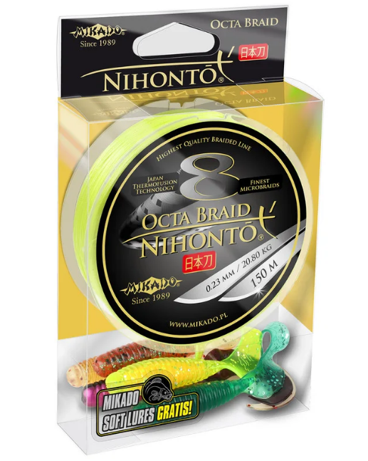 

Шнур рыболовный Mikado Nihonto 8 Octa Braid 150 м 0.50 мм 53.30 кг Fluo Yellow