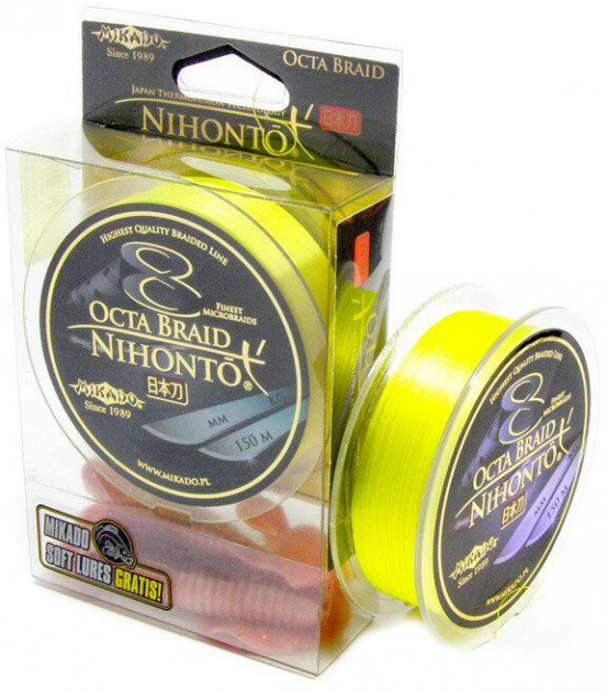 

Шнур рыболовный Mikado Nihonto 8 Octa Braid 150 м 0.35 мм 35.40 кг Fluo Yellow